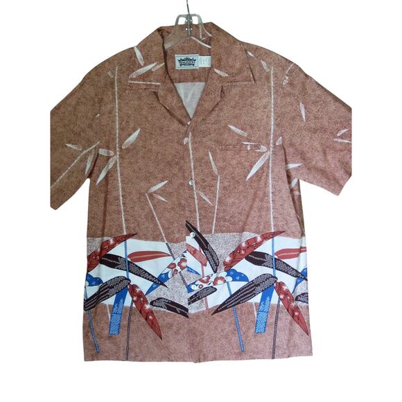 Hawaiian Shirt, Malihini Aloha Tiki  Men's Vintage 70s camp Luau large cotton - Picture 1 of 8